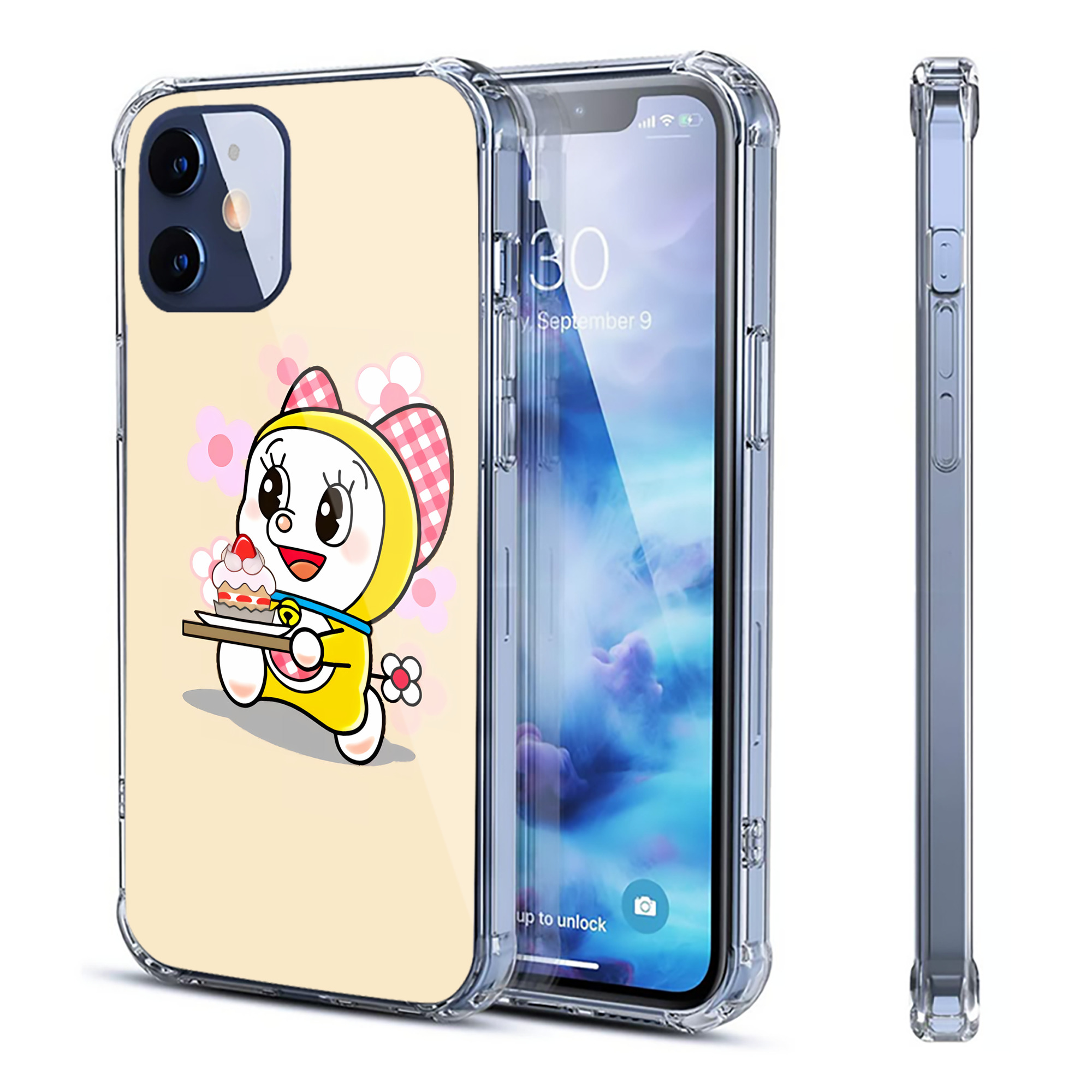 （画像用） ドラえもん Doraemon 【iPhone 12シリーズ対応】透明スマホケース（クリアソフトケース）
